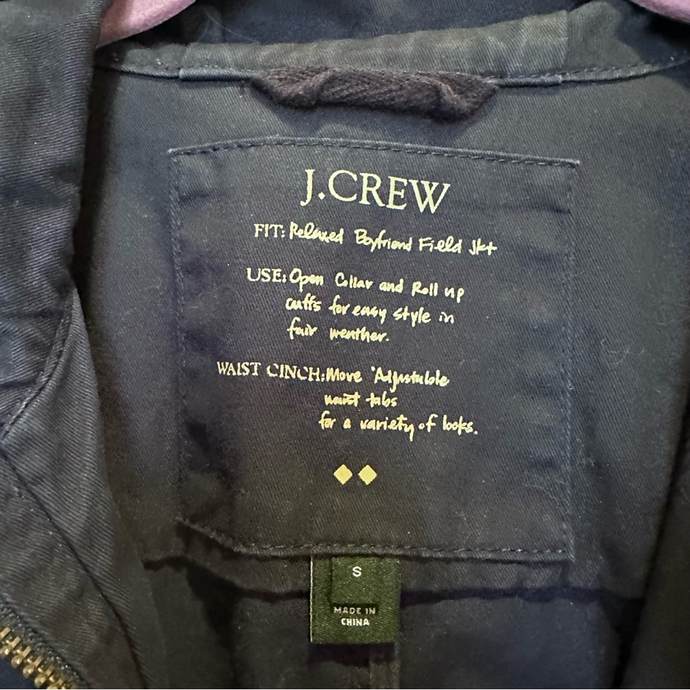 J.Crew Relaxed Boyfriend Field Jacket in Navy - Picture 14 of 15